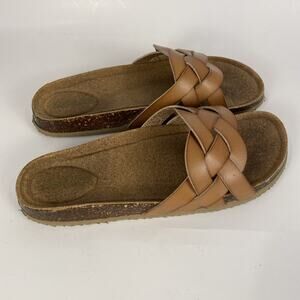 Aerie brown Braided Leather Sandals US Women’s 9
